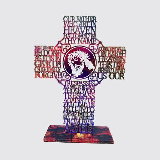 Acrylic Lord's Prayer Cross